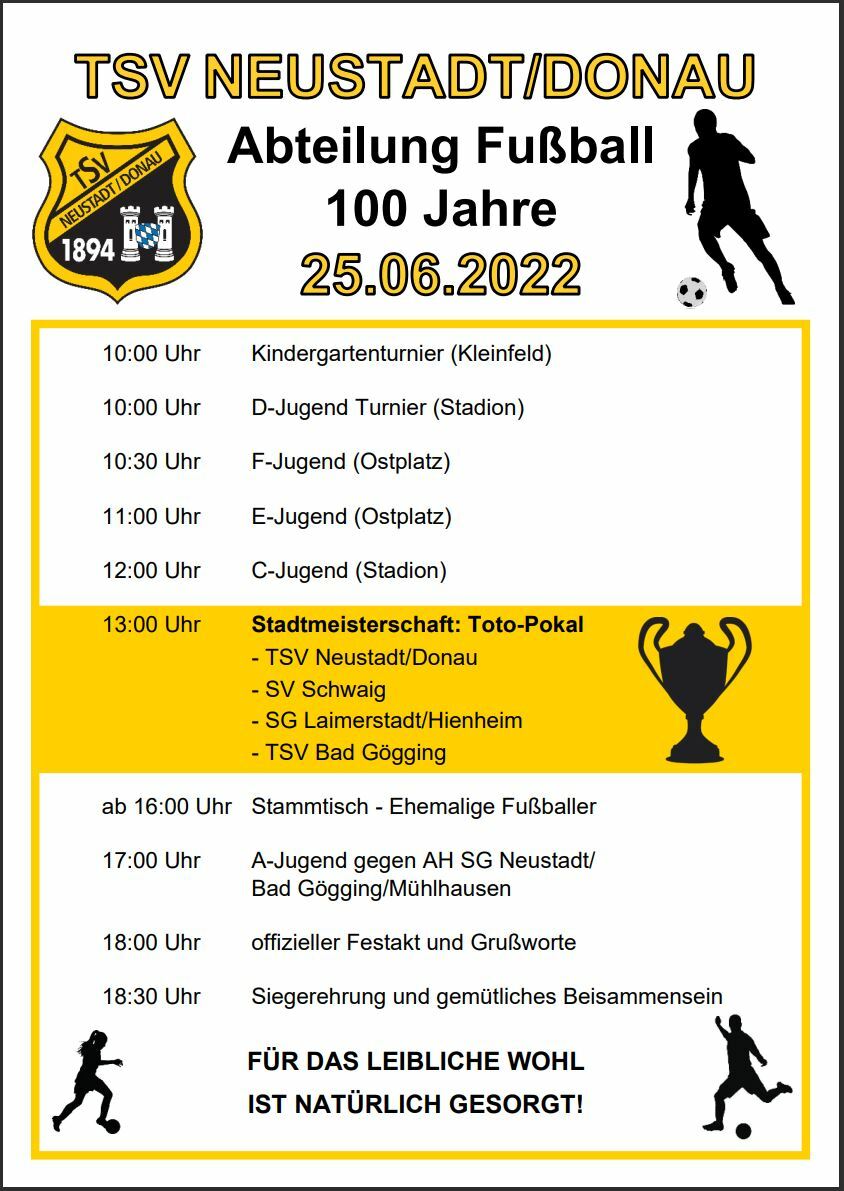 100 Jahre Fußball Programm