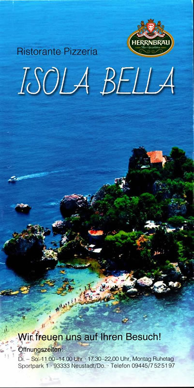 1Spiesekarte Isola Bella 1 Seite 1