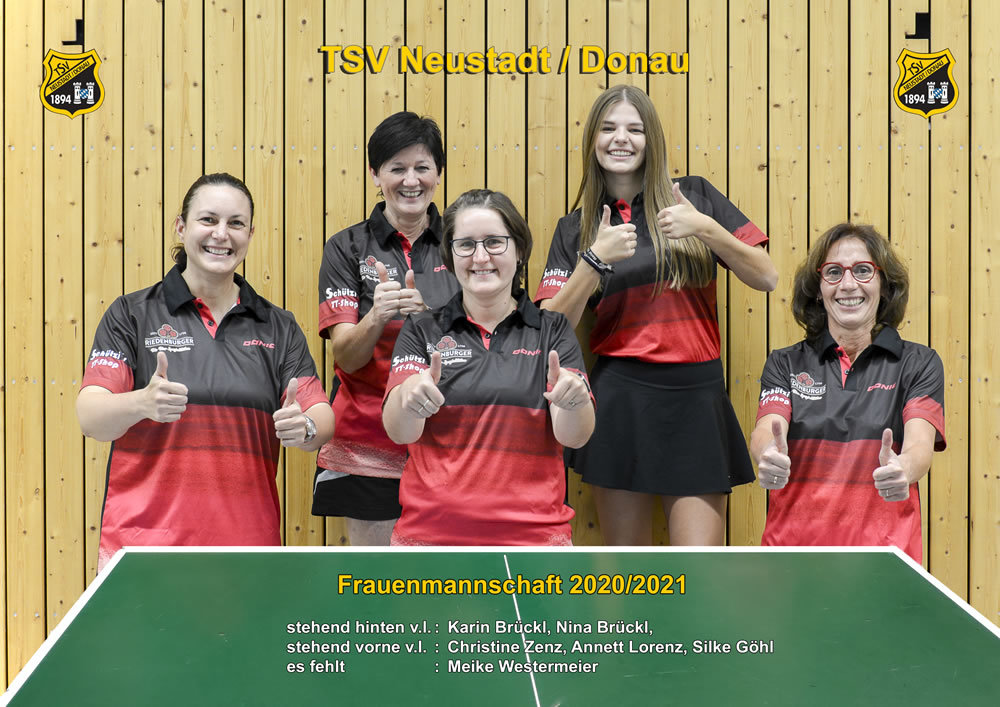 1 Frauen Mannschaft TSV Tischtennis 2020 2021