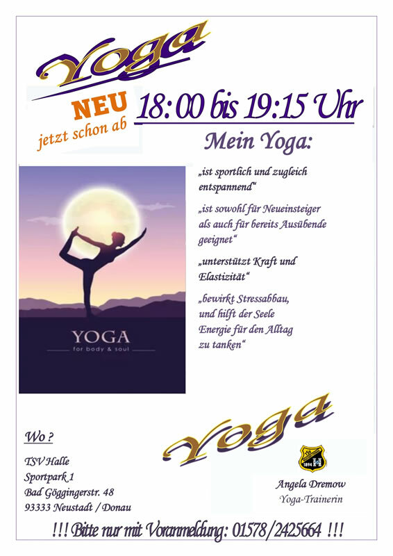 TSV Neustadt / Donau 1894 e.V. Yoga für Erwachsene
